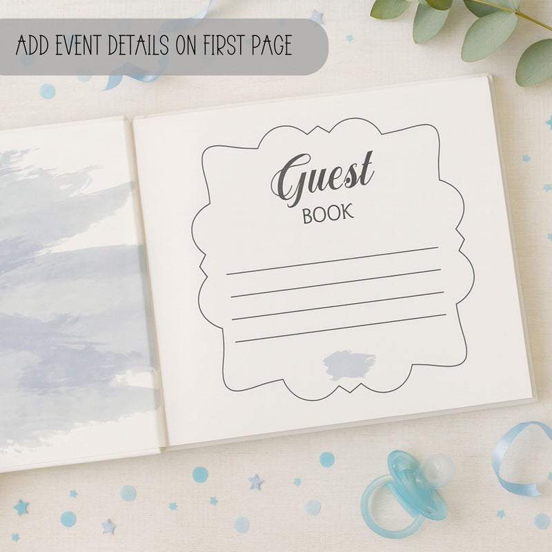 Paper 'n Such Wedding or Graduation Guest Book - Blue Polaroid Album Hardcover Photo Guestbook - Bridal, Baby Shower, Funeral, Vacation Homes, Blank Pages - Image 5